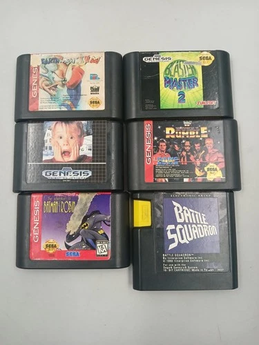 Lot of 6 Sega Genesis Game Cartridges, See Photos, Untested