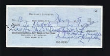 Margaret Leighton signed check Classic British Actress