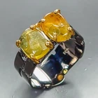 Jewellery 5 ct+ Yellow Sapphire Ring 925 Sterling Silver Size 8 /R465614