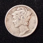 90% Silver - 1944 Mercury Dime Circulated - 06-48
