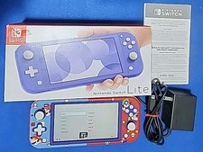 Nintendo Switch Lite Blue HDH-001 Handheld Console In Box W/ Case  64gb SD Card