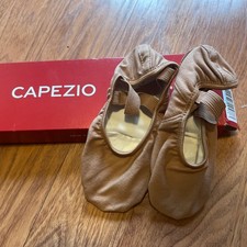 Capezio Canvas Ballet Shoe Leather Sole 2037W Hanami Suntan 5.5 3.5 Street New