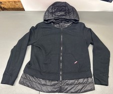 Tommy Hilfiger Women Jacket Medium Black Hoodie Hybrid Puffer