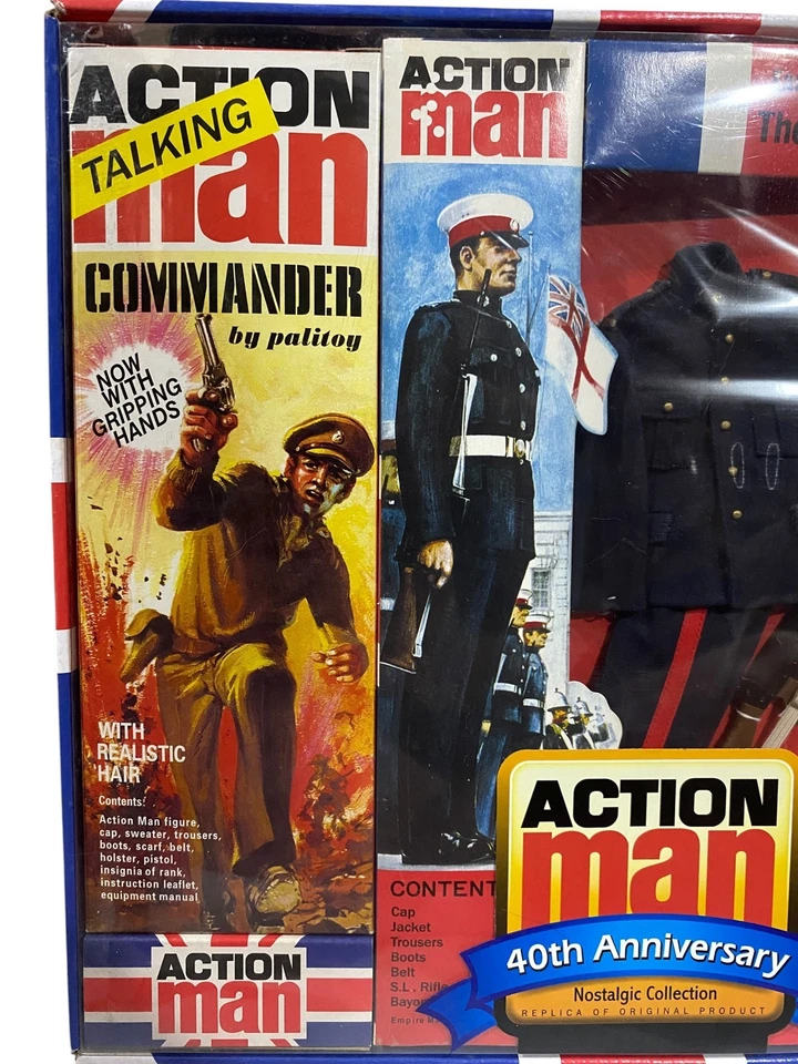 Palitoy Action Man British Royal MarineTalking Commander 12"Figure Set NEW 40th - Image 2 of 4