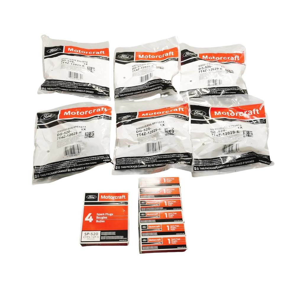 6PCS SP520 Spark Plugs+UF553 DG520 Ignition Coils For 2010-2014 Ford Edge 3.7L Foto 3 de 4