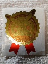Pikachu Pokemon Center Gold Sticker Seal 2013 Japanese Nintendo D4798