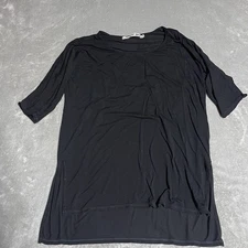 Michael Stars Tunic Top One Size Black Stretchy Minimalist Everyday Basic