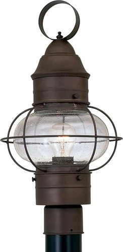 Outdoor Lamp Post Light Fixture Classic Rustic Finish Weather Resistant Exterior - Picture 1 of 2