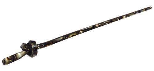 French Amie Knot Handmade 7" Onyx Cellulose Acetate Chignon Bun Hair Pin Stick - Picture 1 of 4