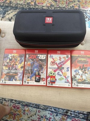 Official Nintendo Switch 2 Carrying Case + 6 Switch 2 & 1 Switch Games