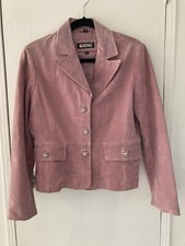 Xoxo Pink Leather Suede Jacket Women’s Xl 