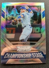 Justin Turner 2021 Prizm Baseball Silver Prizms Championships Stage Card #CS4
