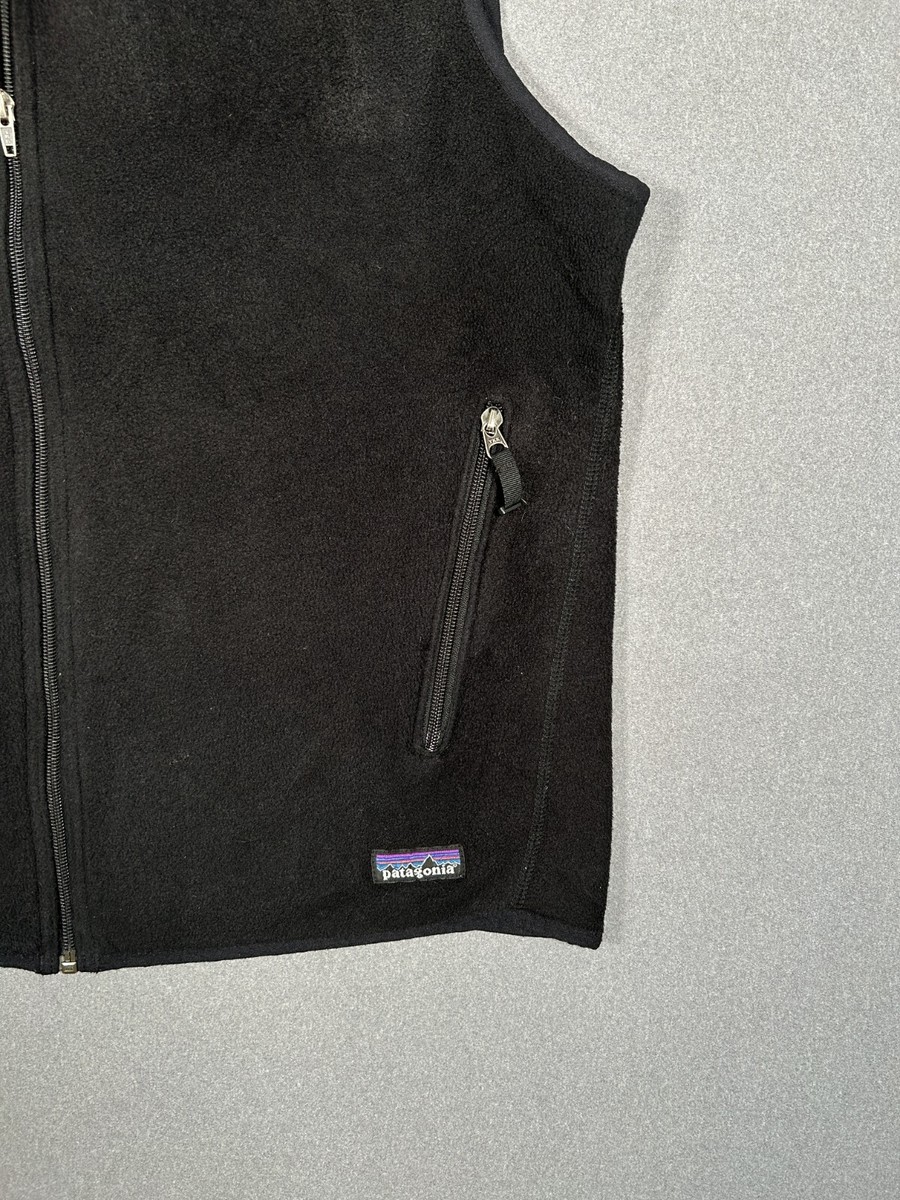 Patagonia Synchilla Full Zip Fleece Vest Black Mens Size X