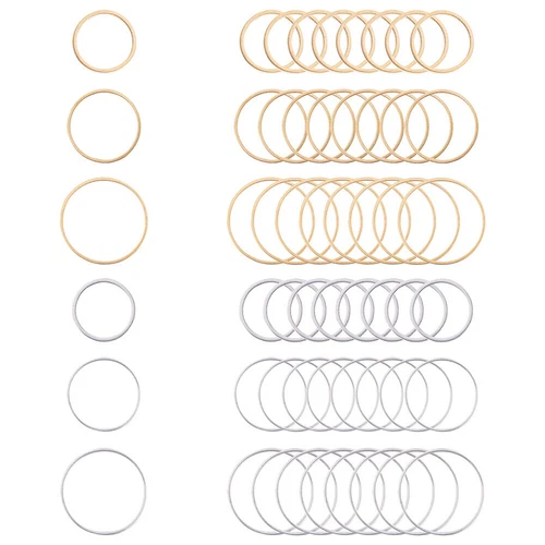 Round Linking Rings Stainless Steel Circle Frames Connectors 8-40mm Beading Hoop