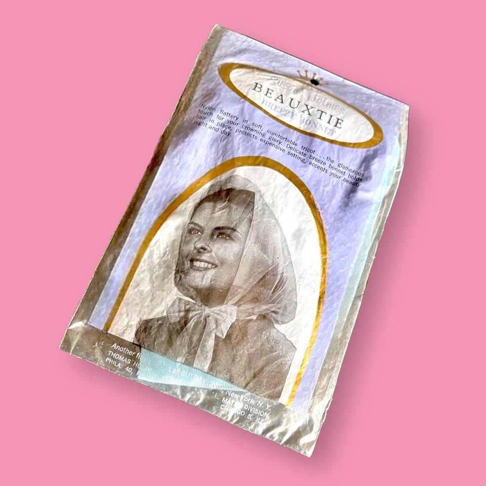 Red de pelo Beauxtie Breeze años 60 capó azul nuevo de stock Susan Holmes Mod estilo Twiggy Foto 2 de 3