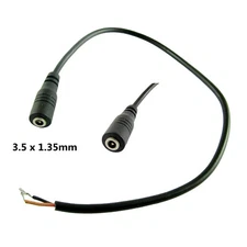 CCTV DC Power Jack Connector 3.5mm x 1.35mm Female Socket with Cord Cable 30cm