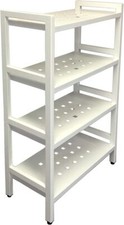 Asta 4-Tier Free Standing Rectangular Bathroom Storage Shelf Rack Light Beige