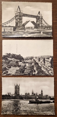 Londra (Gran Bretagna), lotto di 3 cartoline postali illustrate b/n - Bild 1 von 2