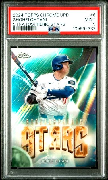 PSA 9 MINT 2024 TOPPS CHROME UPDATE STRATOSPHERIC STARS 6 SHOHEI OHTANI Dodgers
