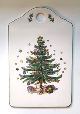 Vintage Christmastime NIKKO Ceramic Snack Cheese Board - 9" x 5-3/4" great gift!