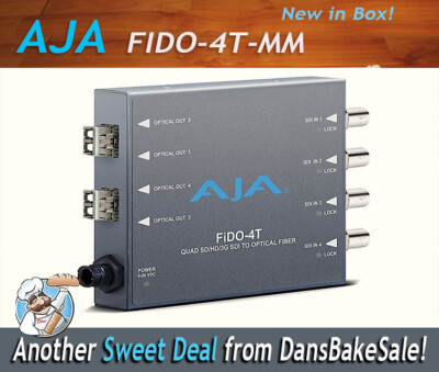  AJA FiDO-4T-MM - 4-Channel 3G-SDI to Multi-Mode LC Fiber Transmitter