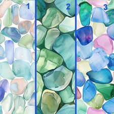 Sea Glass Pebbles 3 Designs! Fabric Sewing Metres Fat Long Quarters 100% Cotton