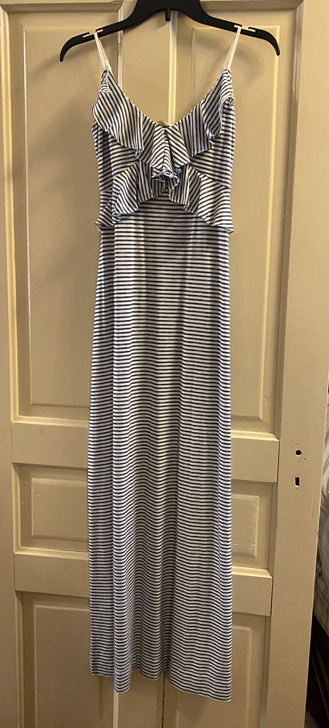 Blue & White European Print Maxi