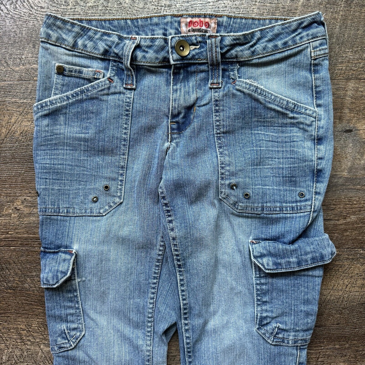 パンツ NO ID. emo skinny biker denim pants y2k Y2k Stacked Jeans Men Hip Hop Pants Vintage Ripped Denim