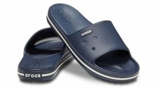 Crocs Unisex Crocband III Slide M4 / W6 - NAVY / WHITE - Relaxed Fit 4601 