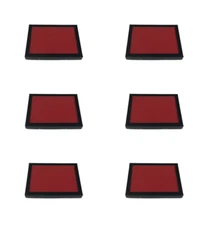 6 Pack of 6 x 8 x 3/4" Riker Display Cases Boxes with RED FELT for Collectibles 