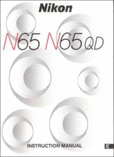 NIKON N65 N65QD 35MM FILM CAMERA ORIGINAL INSTRUCTION MANUAL NK3350 