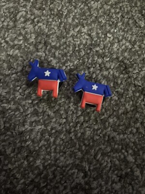 republican Or Democratic Shoe Charm Set Jibbitz Pair For Kids Or Adults
