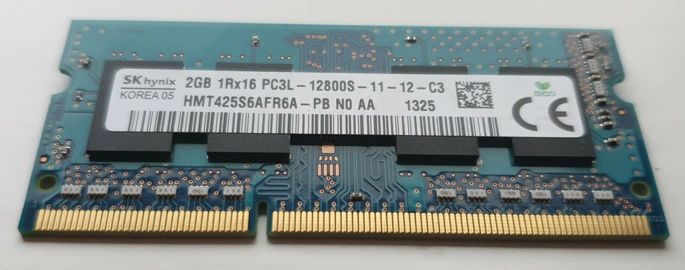 SK Hynix 2GB PC3L-12800S DDR3 Laptop Memory Ram HMT425S6AFR6A-PB NO AA-FREE P&P - Image 3 of 4