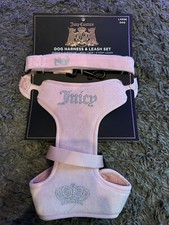NWT Juicy Couture Dog Harness  Leash Set Light Pink Size Large