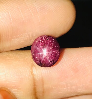 4.01cts Sharp Line 6 Rays Natural Unheated Star Ruby Loose Gemstone