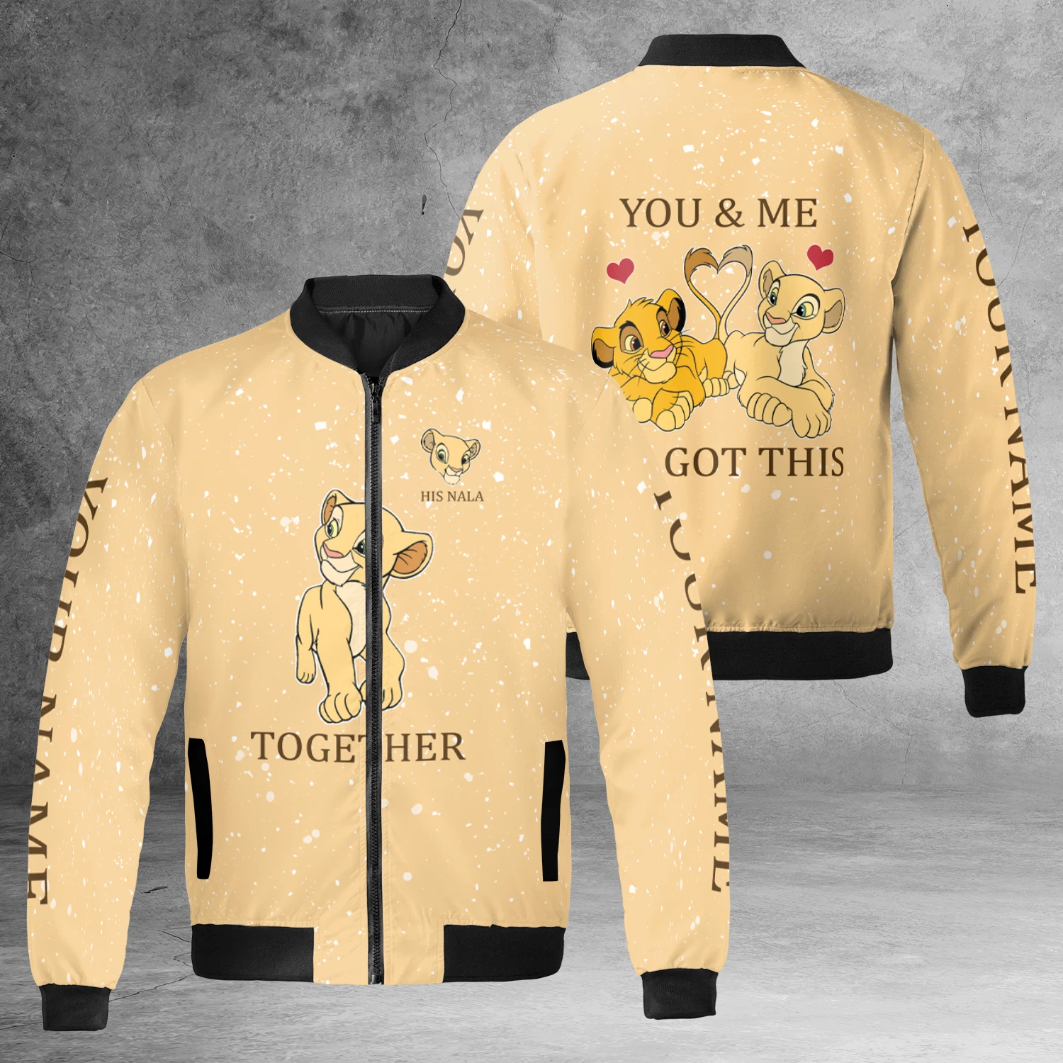 Personalized Simba And Nala Lion King Together Forever Jacket