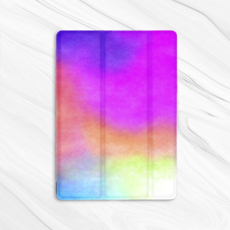 Rainbow Abstract Watercolor Case For iPad 10.2 Mini 7 Air 11 13
