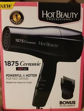 NEW Hot Beauty Professional mid size Ceramic Hair Dryer 1875 & BONUS Comb piece