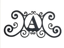 Iron Metal Letter A Personalized Initial Name Wall Art Decoration Minor Defect