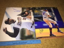 AJ PUK AND FRANCIS MARTES SIGNED AUTOGRAPHED 11X14 BASEBALL PHOTOGRAPH PHOTO LOT