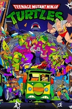 1987 Teenage Mutant Ninja Turtles Movie Poster 11X17 Leonardo Michaelangelo 🍕🍿