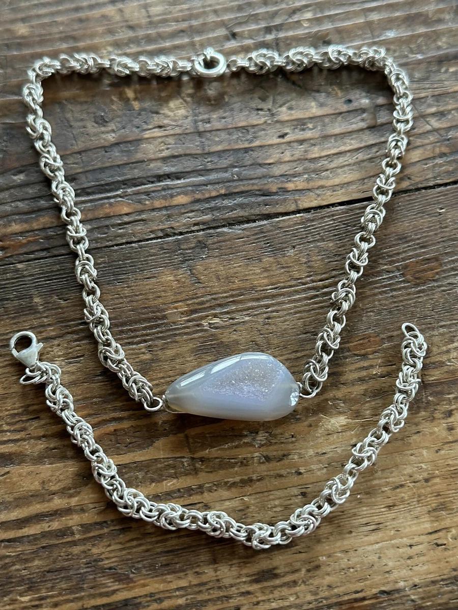Sterling Silver Necklace Bracelet Set Norway Norwegian Estate