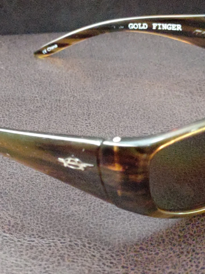 Gafas de sol Anarchy Gold Finger Diablo marrón rectangular lentes marrones hombres mujeres Foto 2 de 4