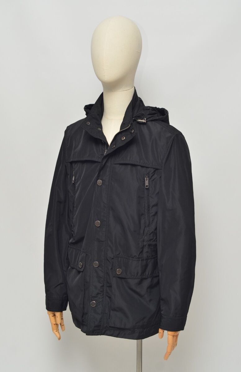 Burberry London Men's Black Nylon Nova Check Jacket Size S-M Burberry London Men's Black Nylon Nova Check Jacket Size S-M
