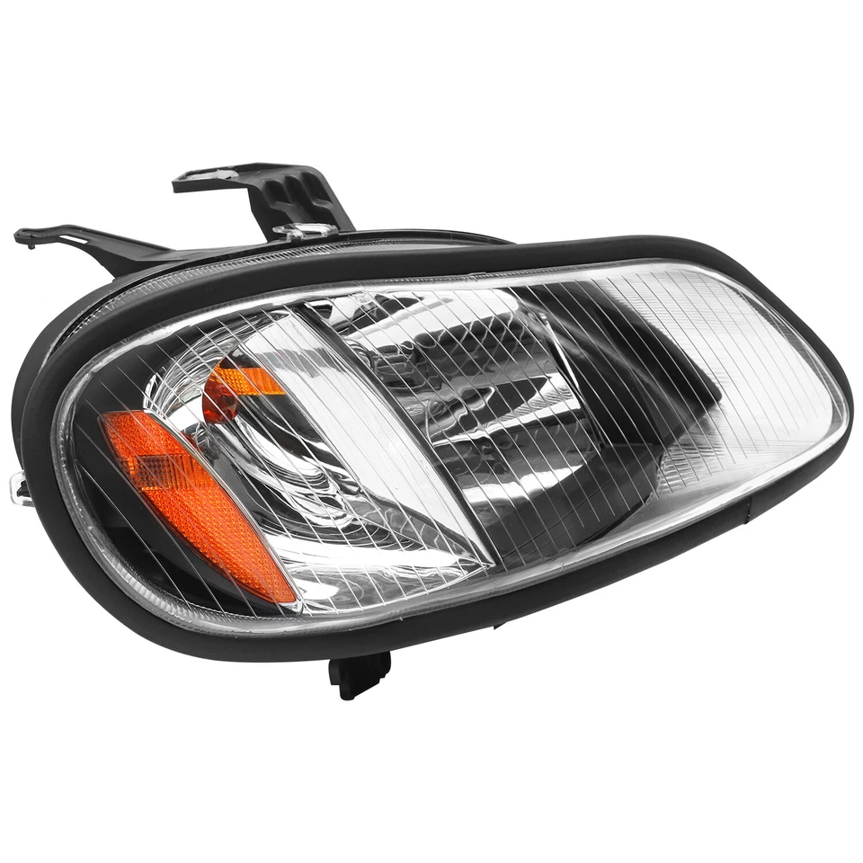 Headlights Headlamps Left & Right Pair Set For 02-18 Freightliner M-2 M2 Black - Image 3 of 4