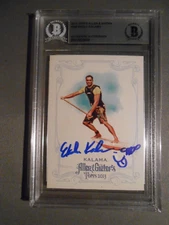 Ekolu Kalama 2013 Allen & Ginter #184 Signed Auto Autograph Beckett BAS Slabbed