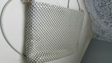 Vintage Beige Mesh Evening Handbags 12 x 9"