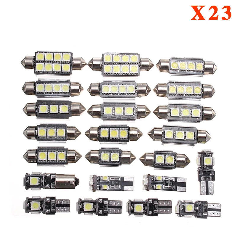 23x Canbus LED Car Interior Inside Light Dome Trunk Map License Plate Lamp Bulb - Image 2 of 4