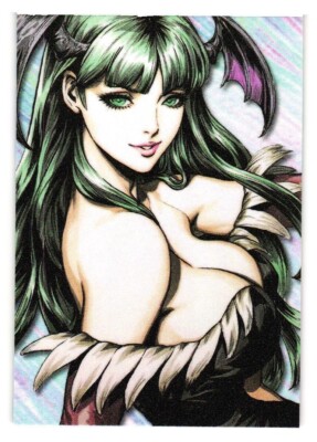 Morrigan Fan Art Anime Goddess Story Sketch Art Card Girl