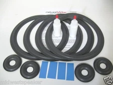 KEF Reference 107 107/2 Woofer Refoam Speaker Kit w/ Foam Donut Dust Caps!!!